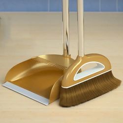 Magic Broom and Plastic Dustpan Set - Cleaning Tools Sweeper Wiper for Floors - Home Accessories Sweeping Dust Brush - M