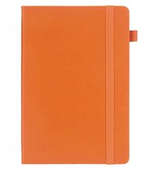 A5 Hardcover Notebook Journal with Pen Holder,Thick Paper with Elastic Band , Color:Orange