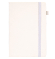 A5 Hardcover Notebook Journal with Pen Holder,Thick Paper with Elastic Band , Color:White