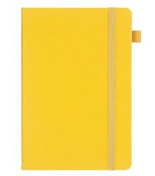 A5 Hardcover Notebook Journal with Pen Holder,Thick Paper with Elastic Band , Color:Yellow