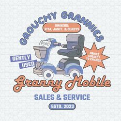 Bluey Grouchy Grannies Granny Mobile SVG