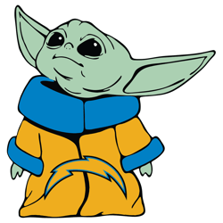 Los Angeles Chargers Nfl Baby Yoda SVG