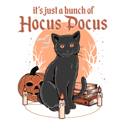Vintage Just A Bunch Of Witch Black Cat SVG Download