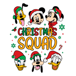 Christmas Squad Mouse Cartoon And Friends SVG