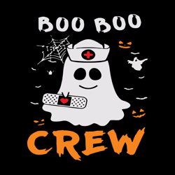 Boo Boo Crew Halloween SVG Boo Boo Nurse SVG Boo Boo Nurse Shirts Boo Boo Halloween Gift Halloween Ghost Ghost