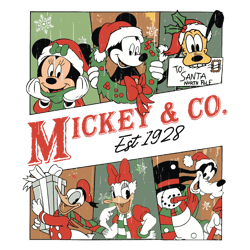 Vintage Mouse Cartoon And Co Friends Christmas 1928 SVG Download