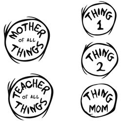 Thing 1 Thing 2 SVG Dr Seuss SVG Teacher Thing One Thing Two SVG Dr Seuss SVG