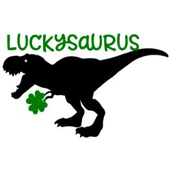 Luckysaurus SVG Jurasskicked SVG Lucky SVG Shamrocks SVG St Patricks Day