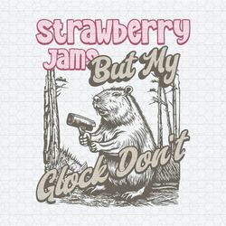 Capybara Strawberry Jams But My Glock Don't SVG