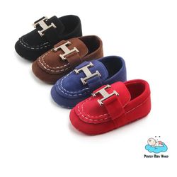 Faux Suede Soft Cotton Sole 0-18 Months Baby Boy Loafers Moccasins