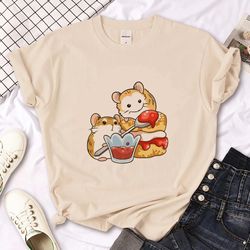 The Cartoon Lovely Hamster Designer T-shirt 2024