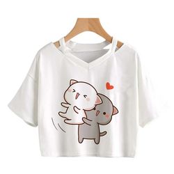 The Sexy Crop Tops Cute Love Bubu T-shirt For Women 24