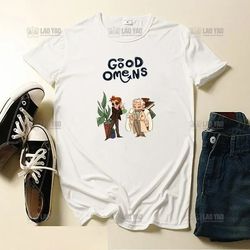 New Good Omens Manga T -Shirts For Women 24