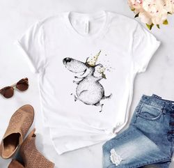 The Dog Cartoon Funny T-Shirts For Women