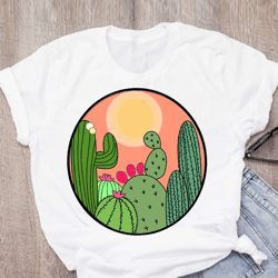 Women Cactus Fashion Funny Print Fashion Short