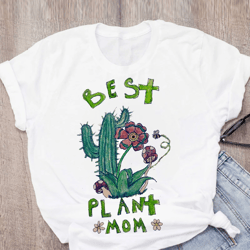 Women Cactus Fashion Funny Print Fashion Short T-shirt 2024