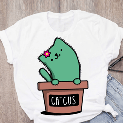 Women Cactus Fashion Funny Print Fashion T-shirt 24