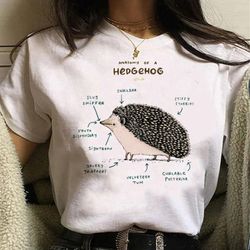 The Hedgehog Cute Cartoon T- shirt For Women 2024