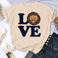The Hedgehog So Cute Cartoon T- shirt For Women 2k24