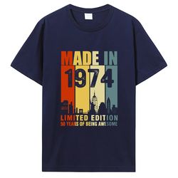 The Summer Vintage Cotton Short T-Shirts For Women 2024