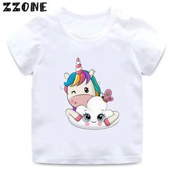 The Fashion Cute Unicorn Girl T Shirt Children