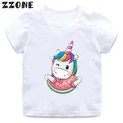 The Fashion Unicorn Girl T-Shirt Children Cute 2024