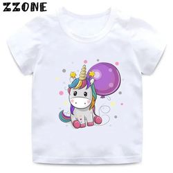 The Fashion Unicorn Girl T -Shirt Children Cute