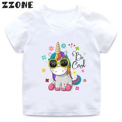 Fashion Unicorn Girl T -Shirt Children Cute