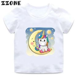 Fashion Unicorn Girl T -Shirt Children So Cute 24