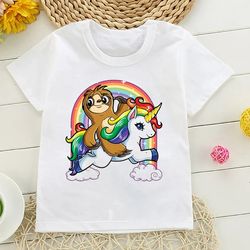 The Fashion Unicorn Girl T -Shirt Children So Cute 24
