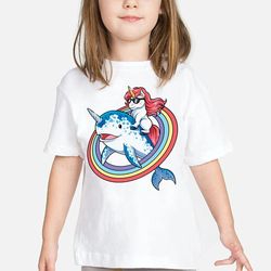 The Fashion Unicorn Girl T-Shirt So Cute For Children 24