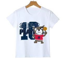 Rainbow Girls Shirt Unicorn Cat T-shirt For Children