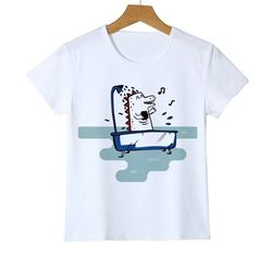 Rainbow Girls Shirt Unicorn Cat T-shirt For Children 2024
