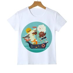 Rainbow Girls Shirt Unicorn Cat T-shirt For Children 2k24