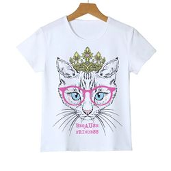 The Rainbow Girls Shirt Unicorn Cat T -shirt For Children