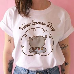 The Rainbow Girls Shirt Unicorn Cat T -shirt For Children 2k24