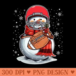vintage american football snowman christmas - free png downloads - convenience