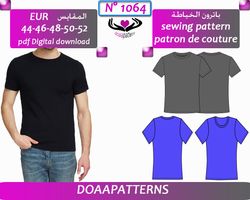 mens Shirt Sewing Pattern PDF , sizes: 44-46-48-50-52 EUR- A4-A0-US LETTER