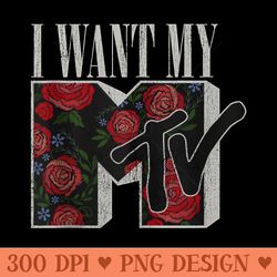 mtv i want my mtv floral box - high quality png files - capture imagination with every detail