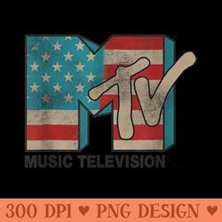 mtv american flag logos t- s - png clipart download - transform your sublimation creations