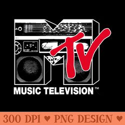 mtv logo red boombox - transparent png download - vibrant and eye-catching typography