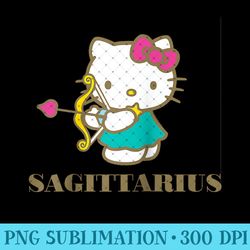 hello kitty zodiac sagittarius raglan baseball - printable png graphics