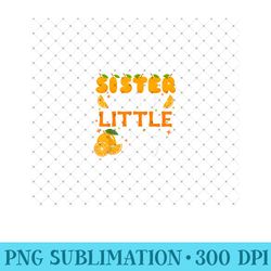 sister little cutie baby shower orange birthday party - png templates
