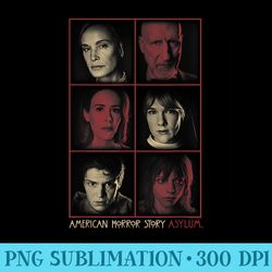 american horror story asylum character frames - sublimation png designs