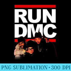 run dmc official red outline photo - unique sublimation png download