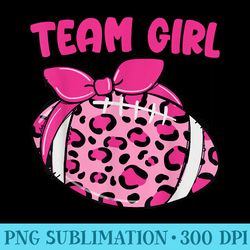gender reveal team girl football matching baby party - png download transparent background