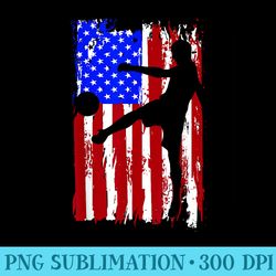 vintage american flag soccer usa flag soccer - sublimation templates png