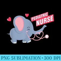 cute elephant childrens nurse pediatric rn pediatric - png design files