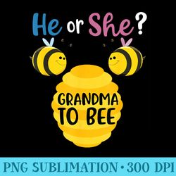 gender reveal what will it bee he or she grandma to be - unique png artwork