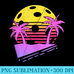awesome retro pickleball player print pickle ball - png download gallery